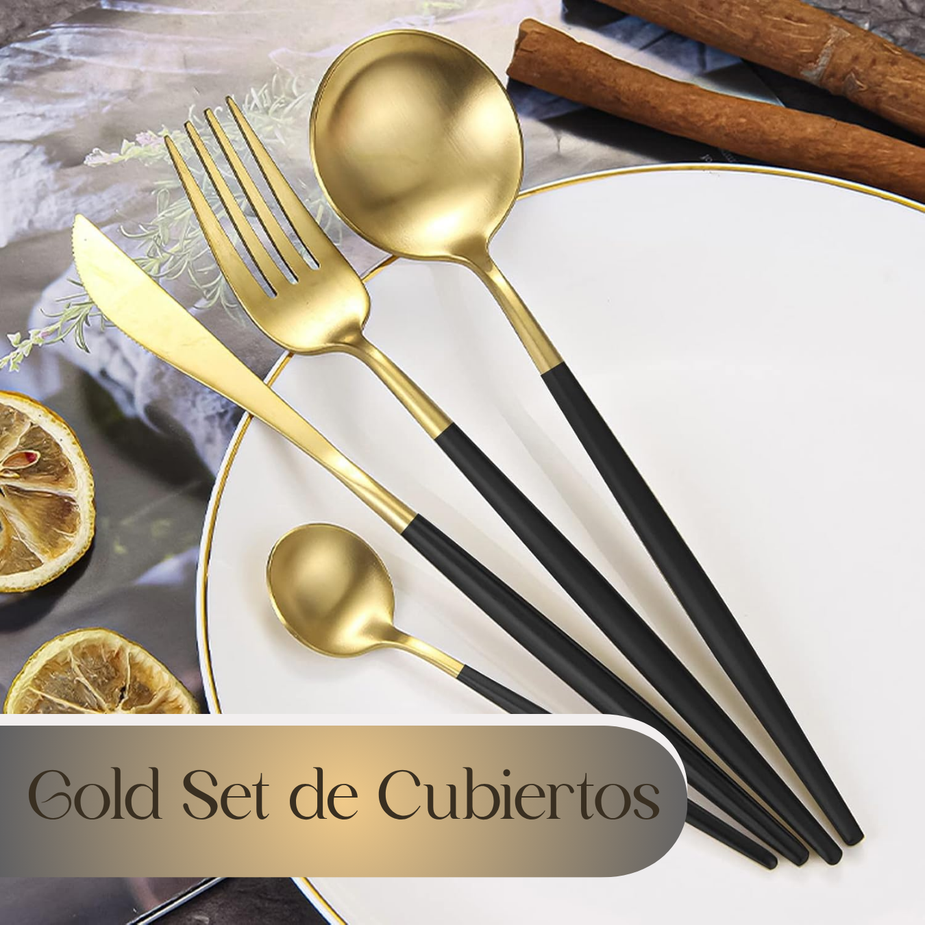 GOLD SET DE CUBIERTOS