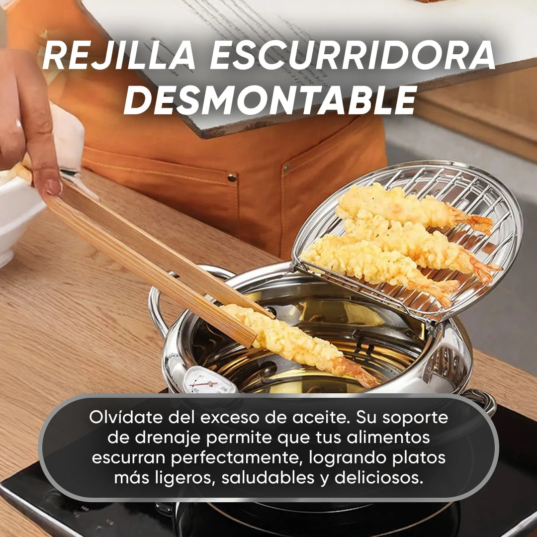 OLLA FREIDORA CON CONTROL DE TEMPERATURA