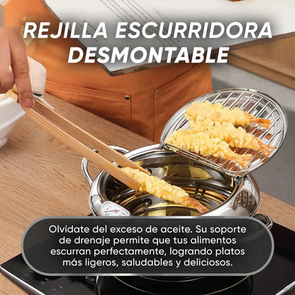 OLLA FREIDORA CON CONTROL DE TEMPERATURA