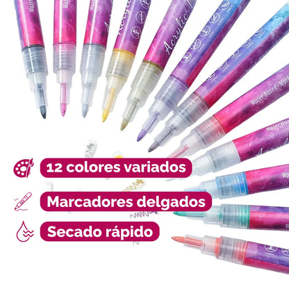 MARCADORES ACRYCOLORS - DISEÑO DE UÑAS