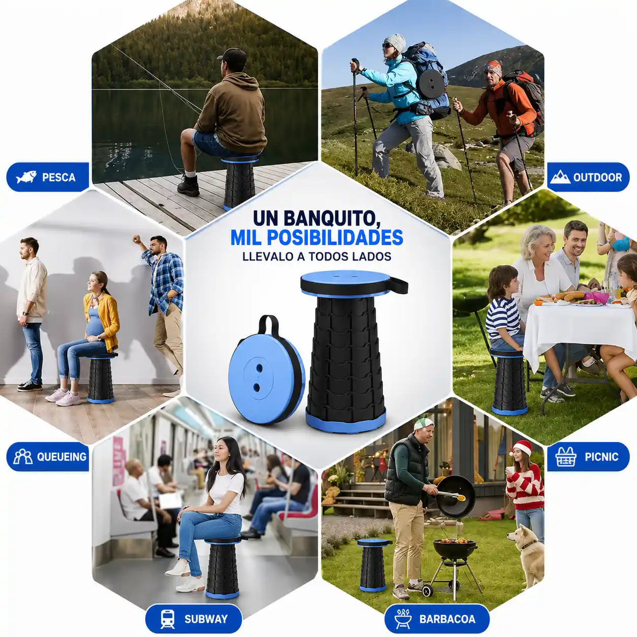 BANQUITO PLEGABLE PORTÁTIL