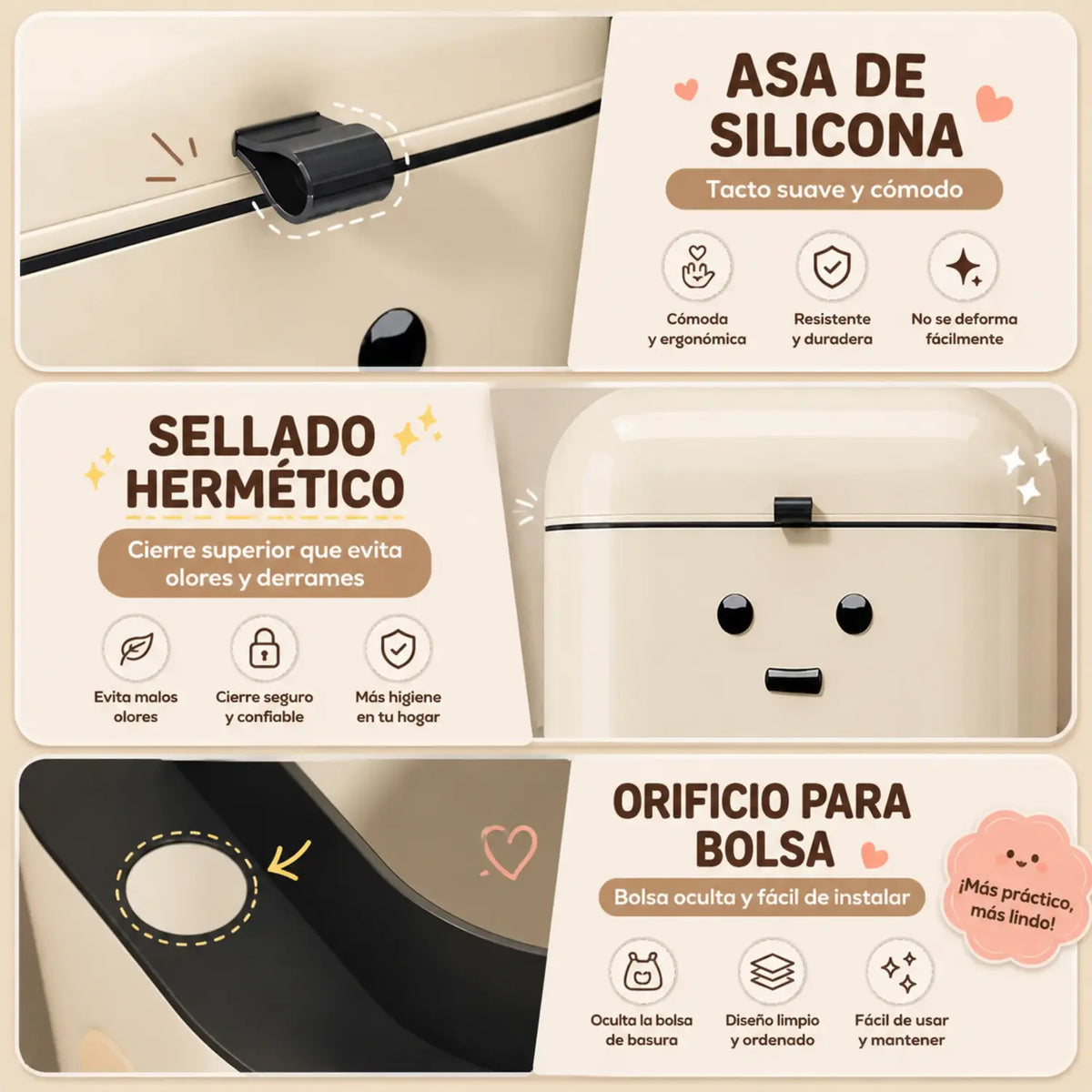 BASURERO MULTIESPACIO KAWAII 12L