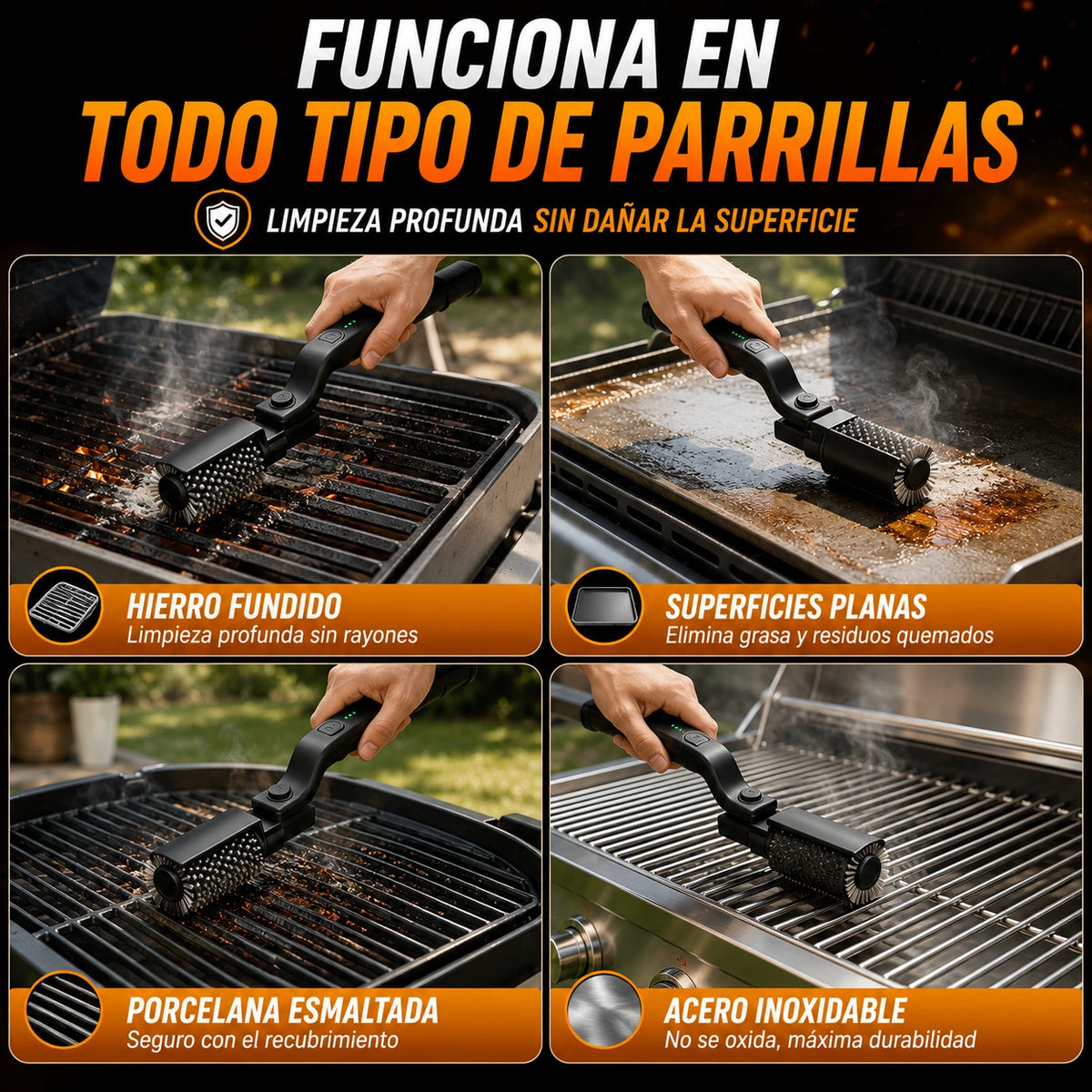 CEPILLO ELÉCTRICO GRILLCLEAN