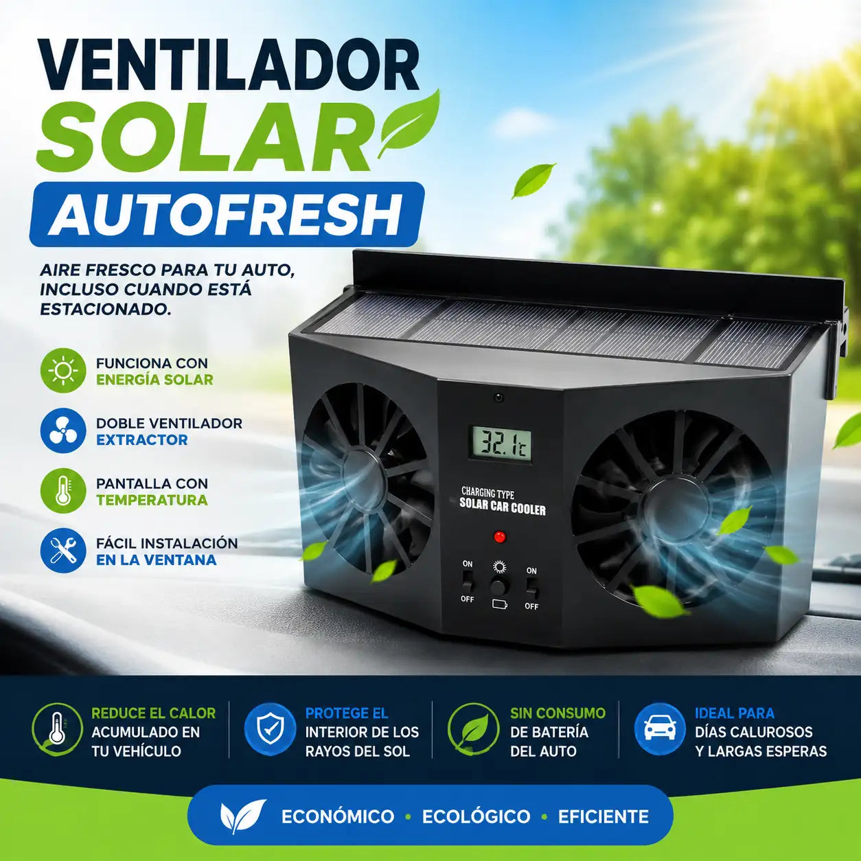VENTILADOR SOLAR AUTOFRESH