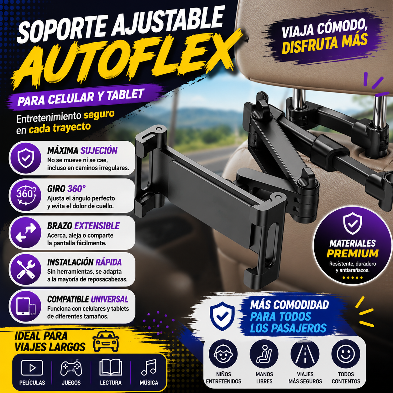 SOPORTE AJUSTABLE AUTO FLEX