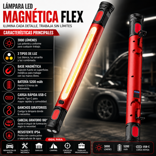 LÁMPARA LED MAGNÉTICA FLEX