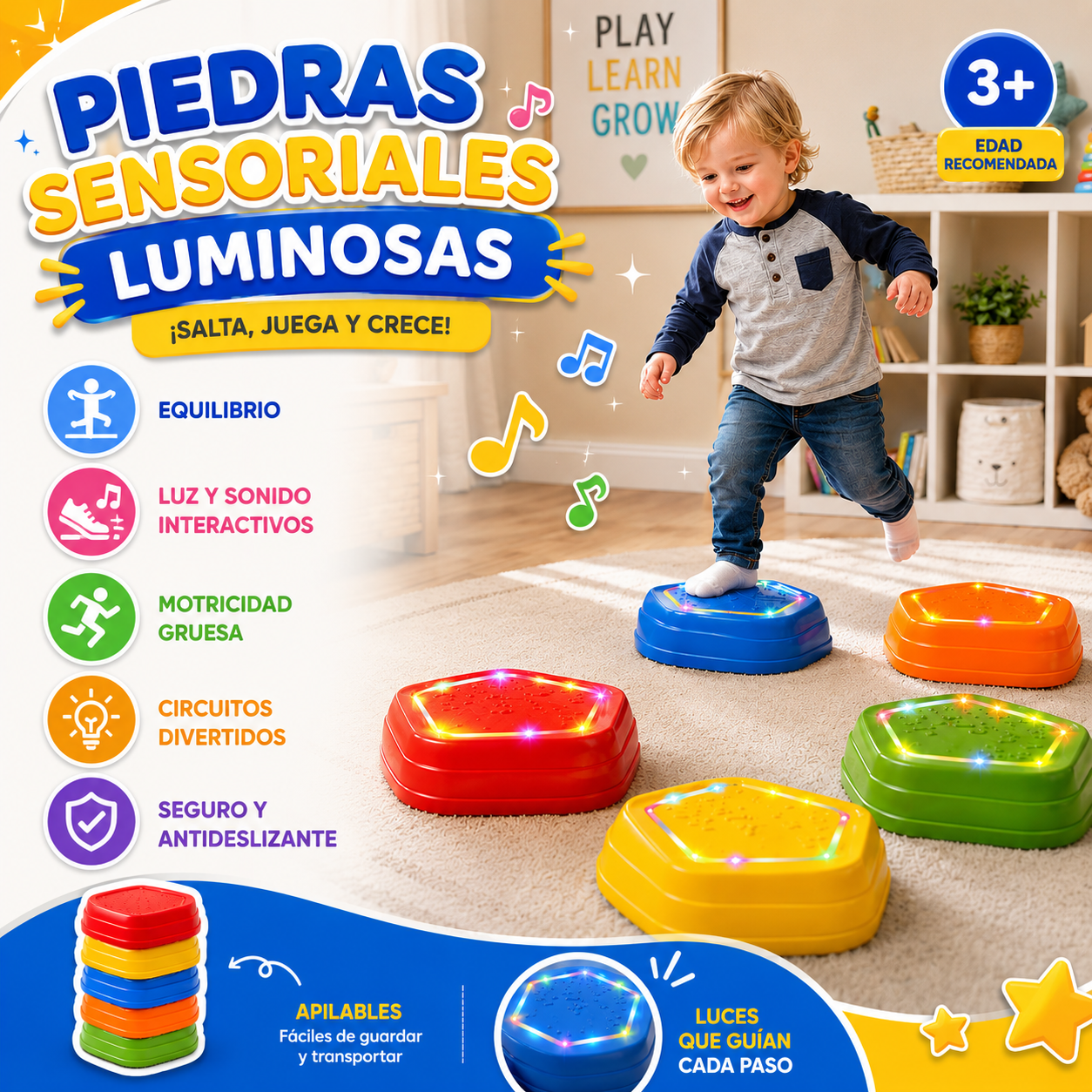 PIEDRAS SENSORIALES LUMINOSAS