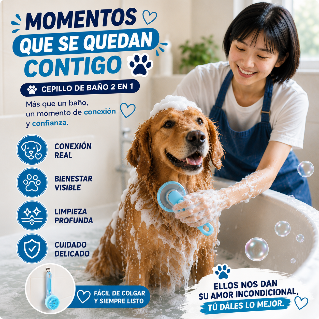 CEPILLO DE BAÑO PET SPA