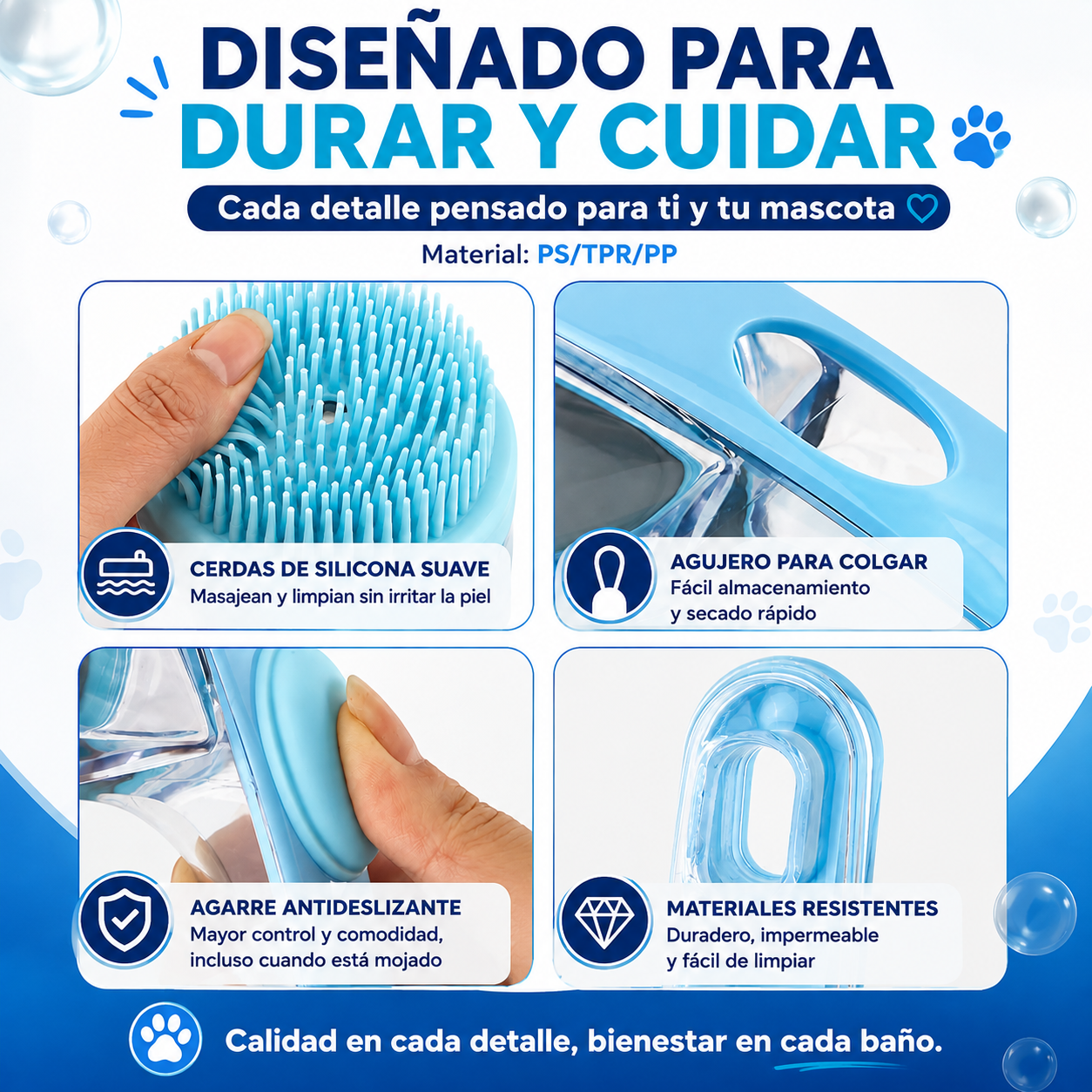 CEPILLO DE BAÑO PET SPA