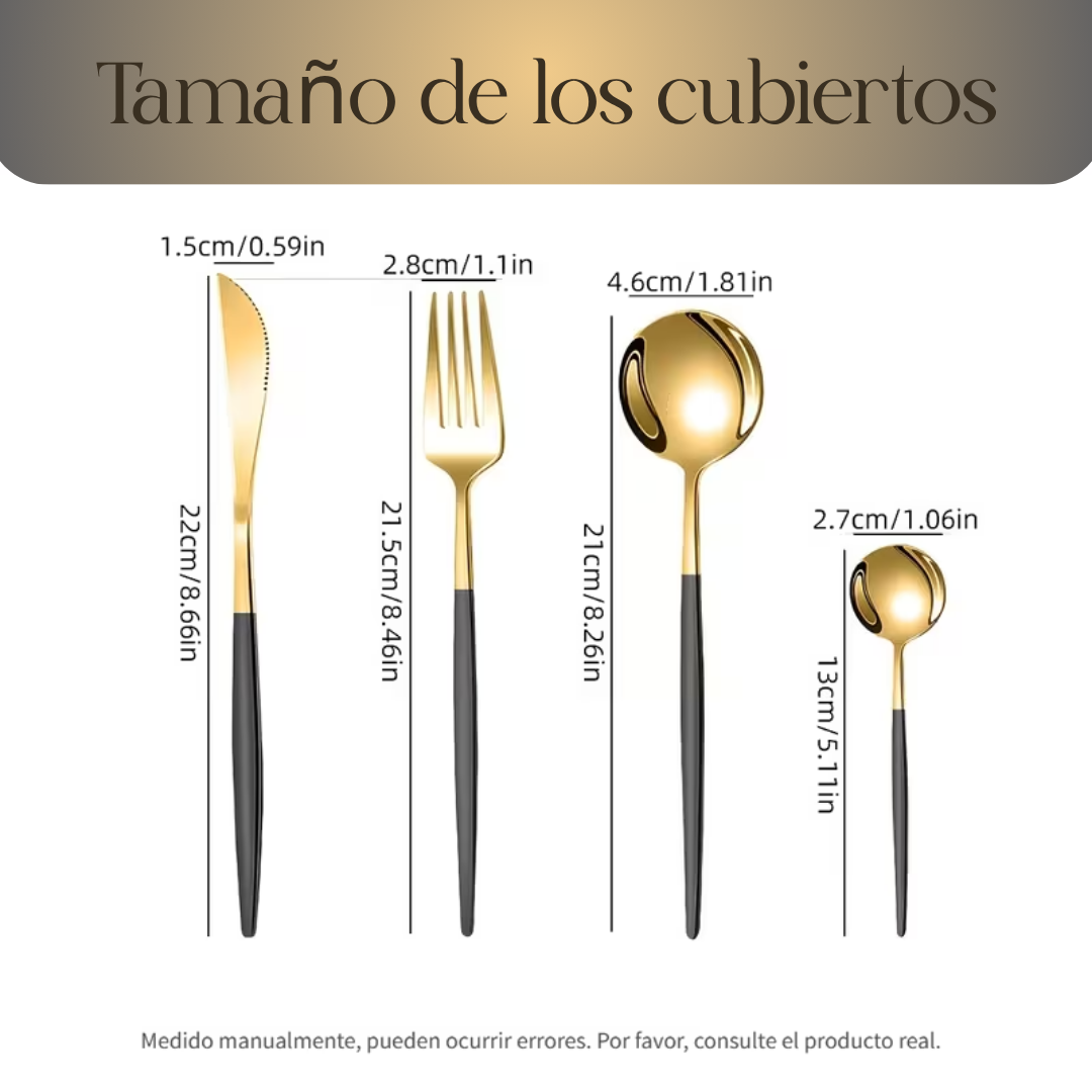 GOLD SET DE CUBIERTOS