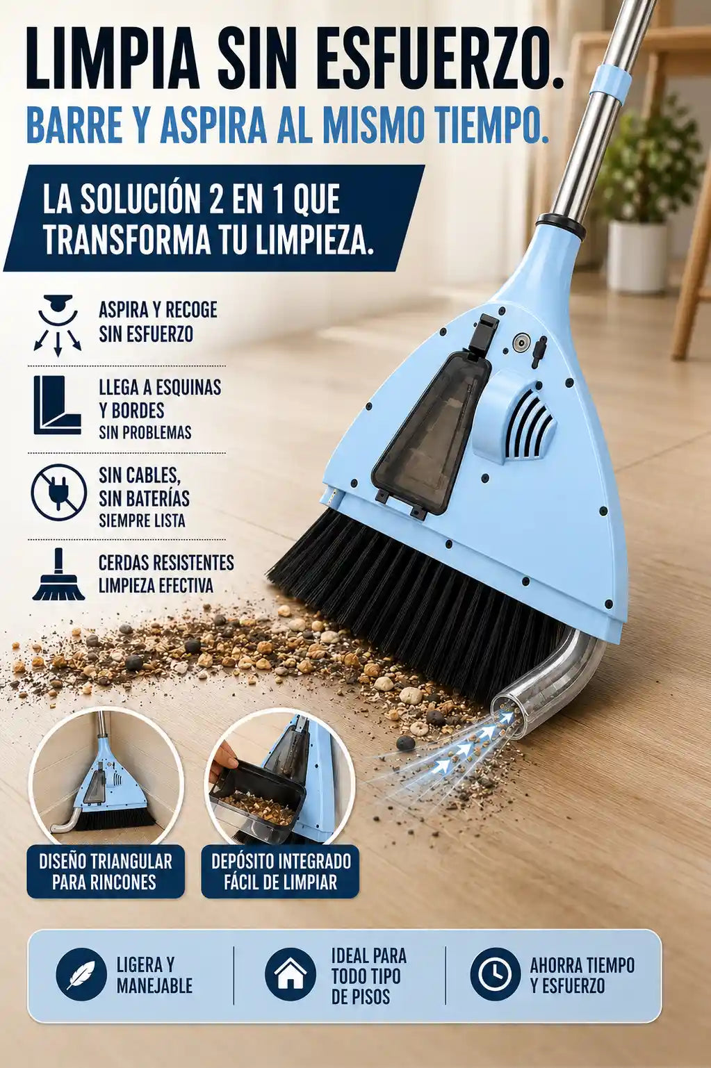 ESCOBA ASPIRADORA 2 EN 1