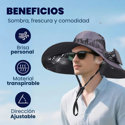 SOMBRERO CON VENTILADORES - AIR PRO