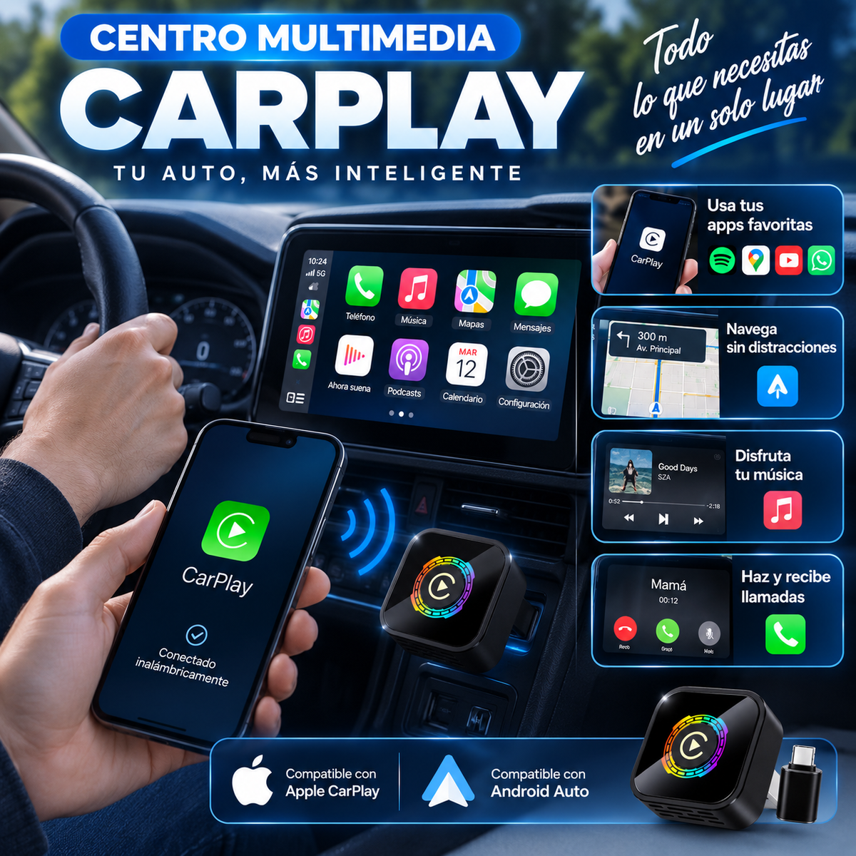 CENTRO MULTIMEDIA CARPLAY / ANDROID AUTO