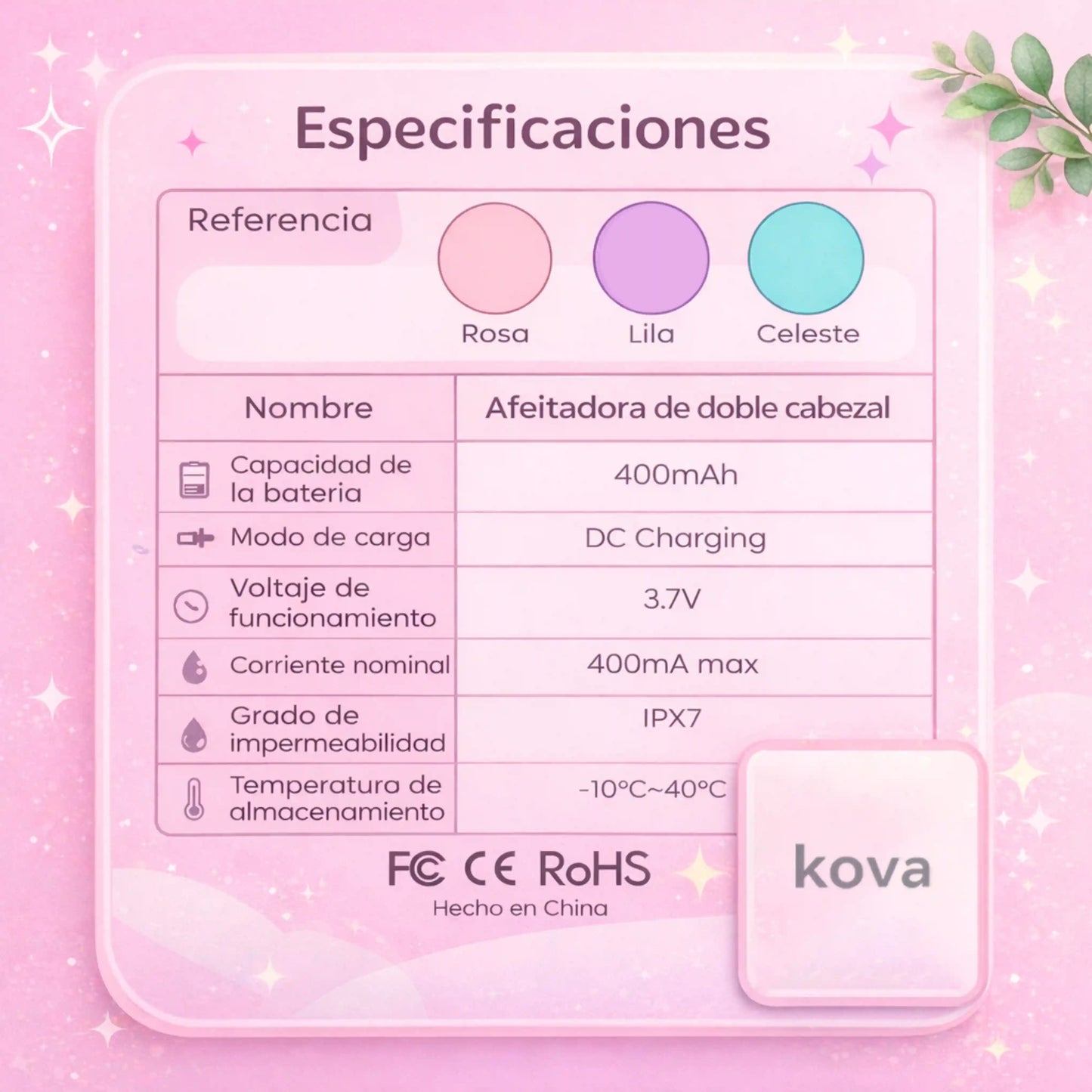 KOVA® - AFEITADORA DUALCARE