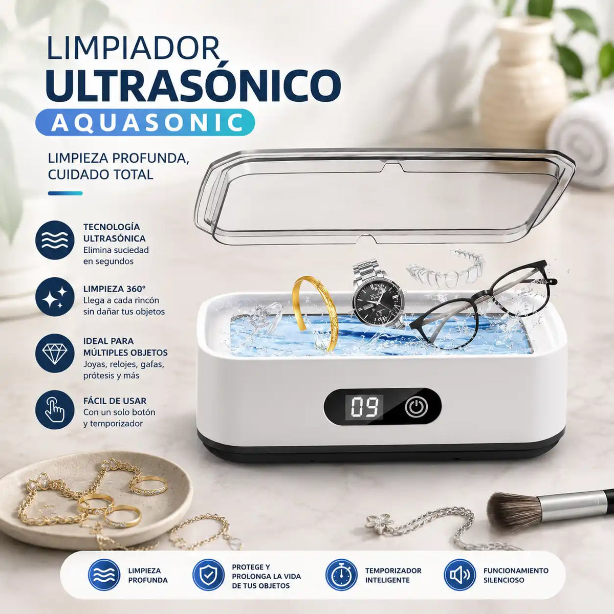 LIMPIADOR ULTRASÓNICO AQUASONIC