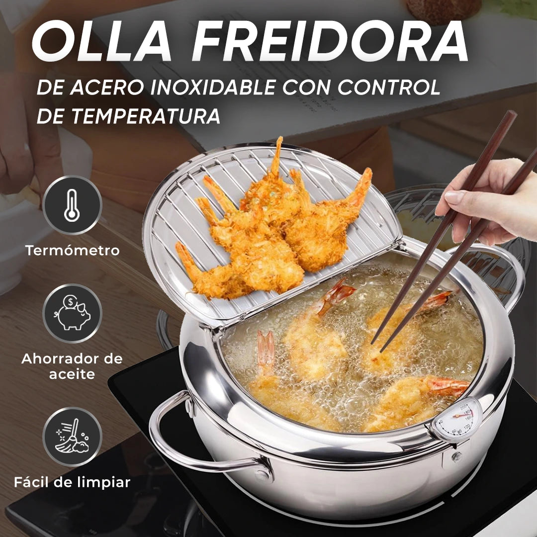 OLLA FREIDORA CON CONTROL DE TEMPERATURA