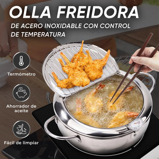 OLLA FREIDORA CON CONTROL DE TEMPERATURA