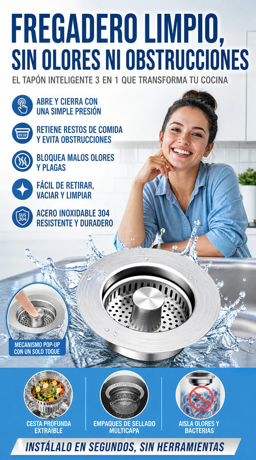 TAPÓN INTELIGENTE PARA FREGADERO