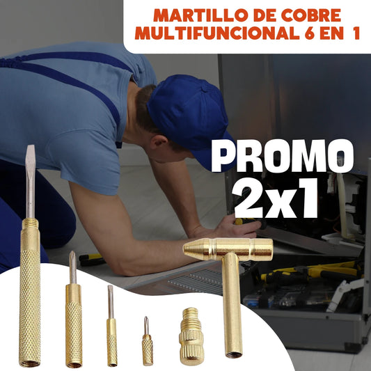 OFERTA 2X1 MARTILLO DE COBRE 6 EN 1
