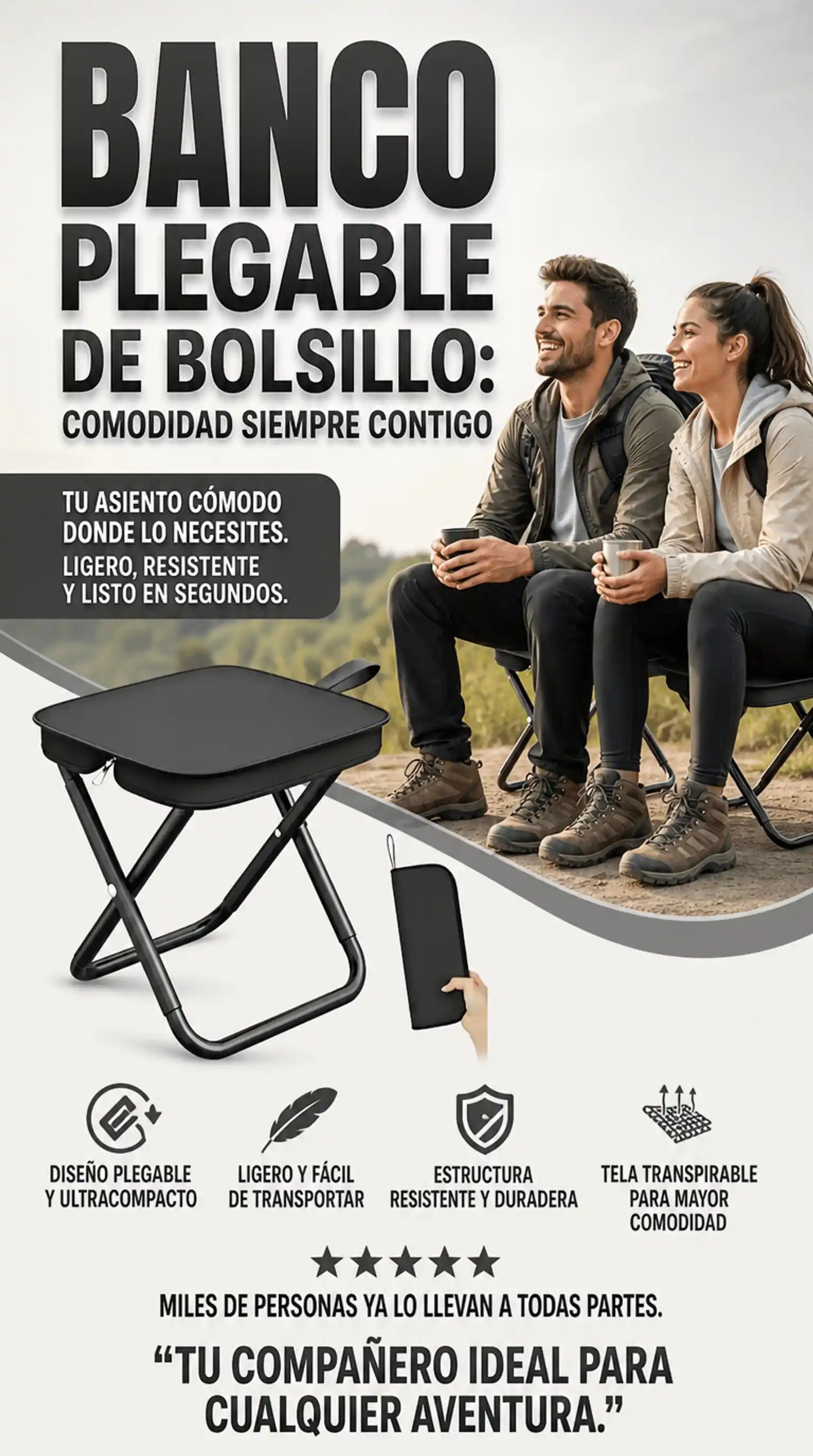 BANCO PLEGABLE DE BOLSILLO