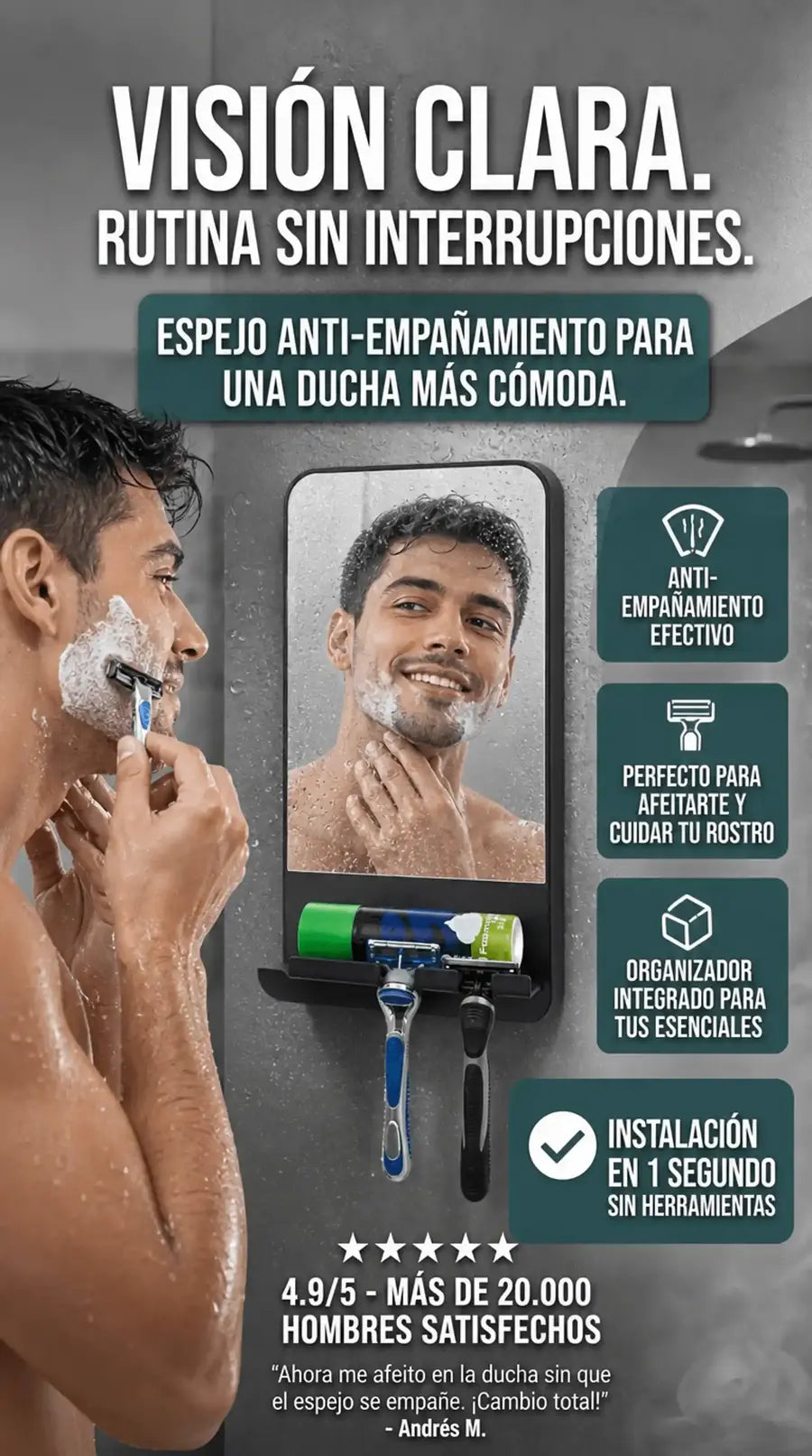 ESPEJO ANTI-EMPAÑAMIENTO CLEARVIEW