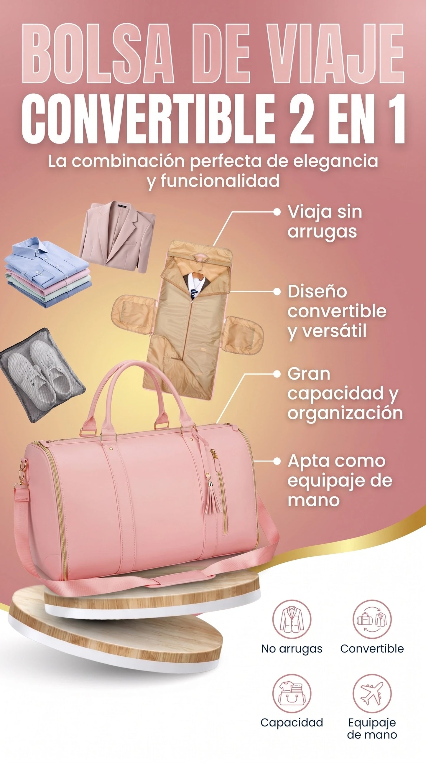 BOLSA DE VIAJE CONVERTIBLE TRAVELY